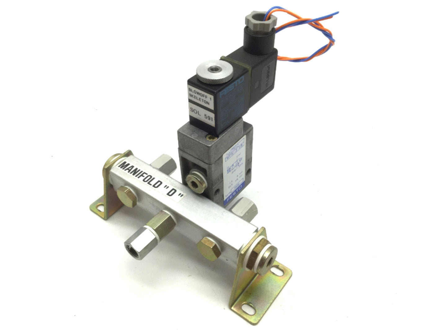 Used Festo MFH-3-1/8 MSFG-24 Pneumatic Solenoid Valve 2-Pos 3-Way G1/8 DC24V