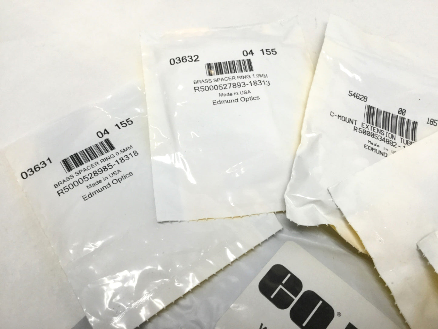 New – Open box Edmund 54-261 Machine Vision Camera C-Mount Extension Tube Kit 5, 10, 15, 40mm