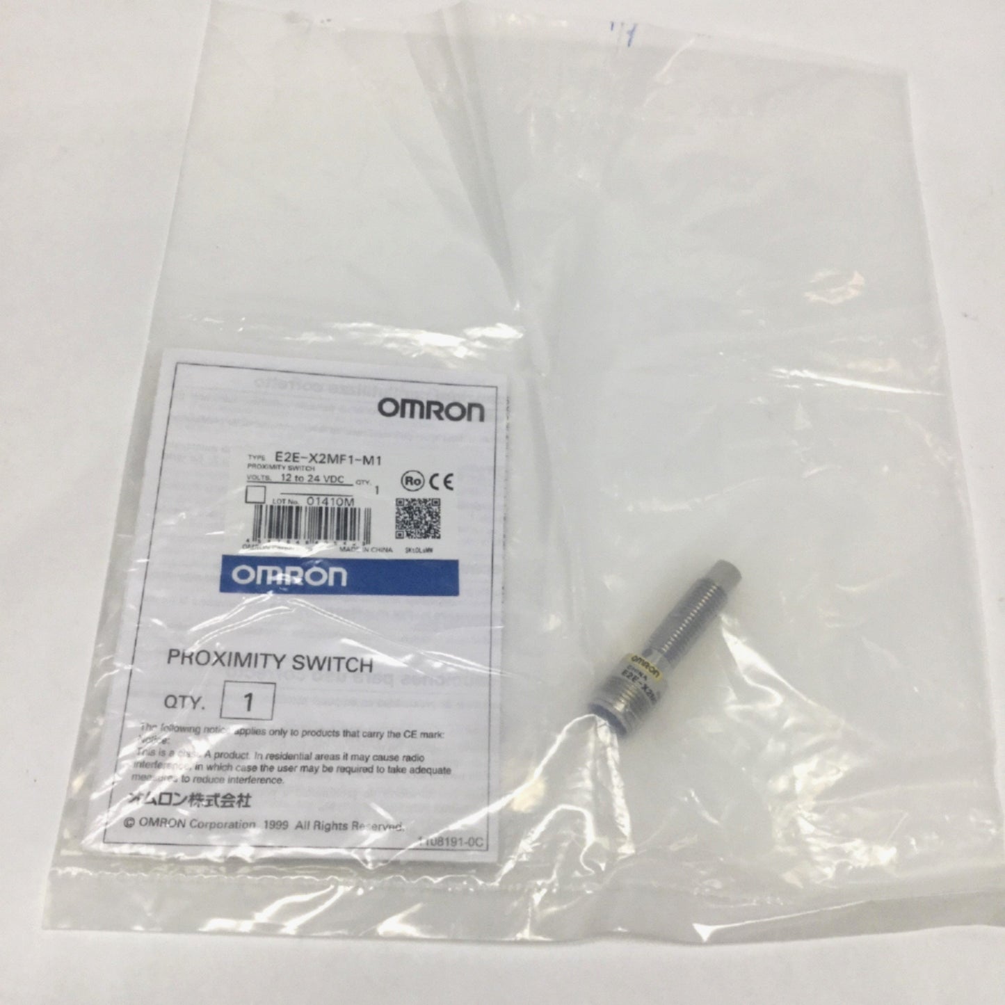 New Omron E2E-X2MF1-M1 Inductive Proximity Sensor Switch 2mm Range, PNP NO, 12-24VDC