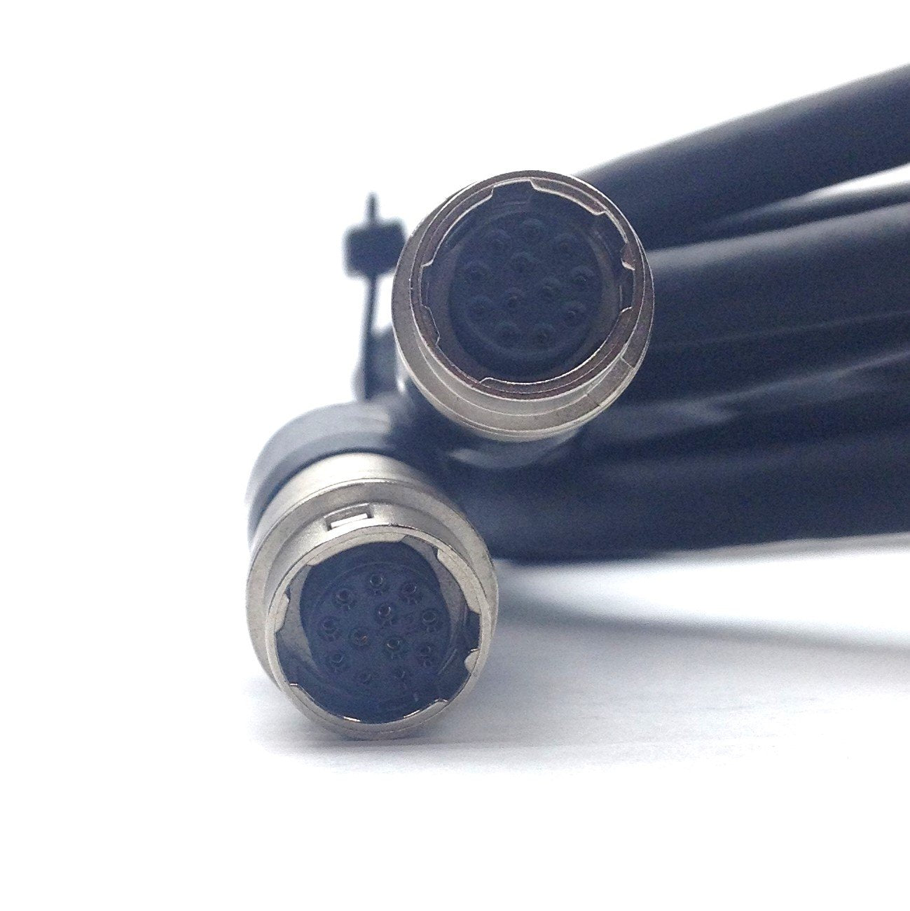 Used Adept 10332-01367 Rev. C Camera Cable, 45-Pin D-Sub to 2x 12-Pin Hirose, 6' Long