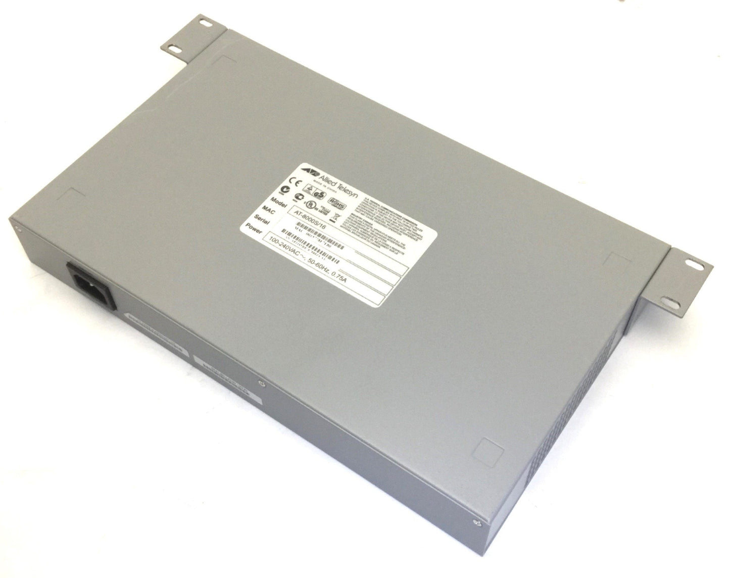 Used Allied Telesyn AT-8000S/16 Fast Ethernet Switch, 100-240VAC, .75A, 50-60Hz