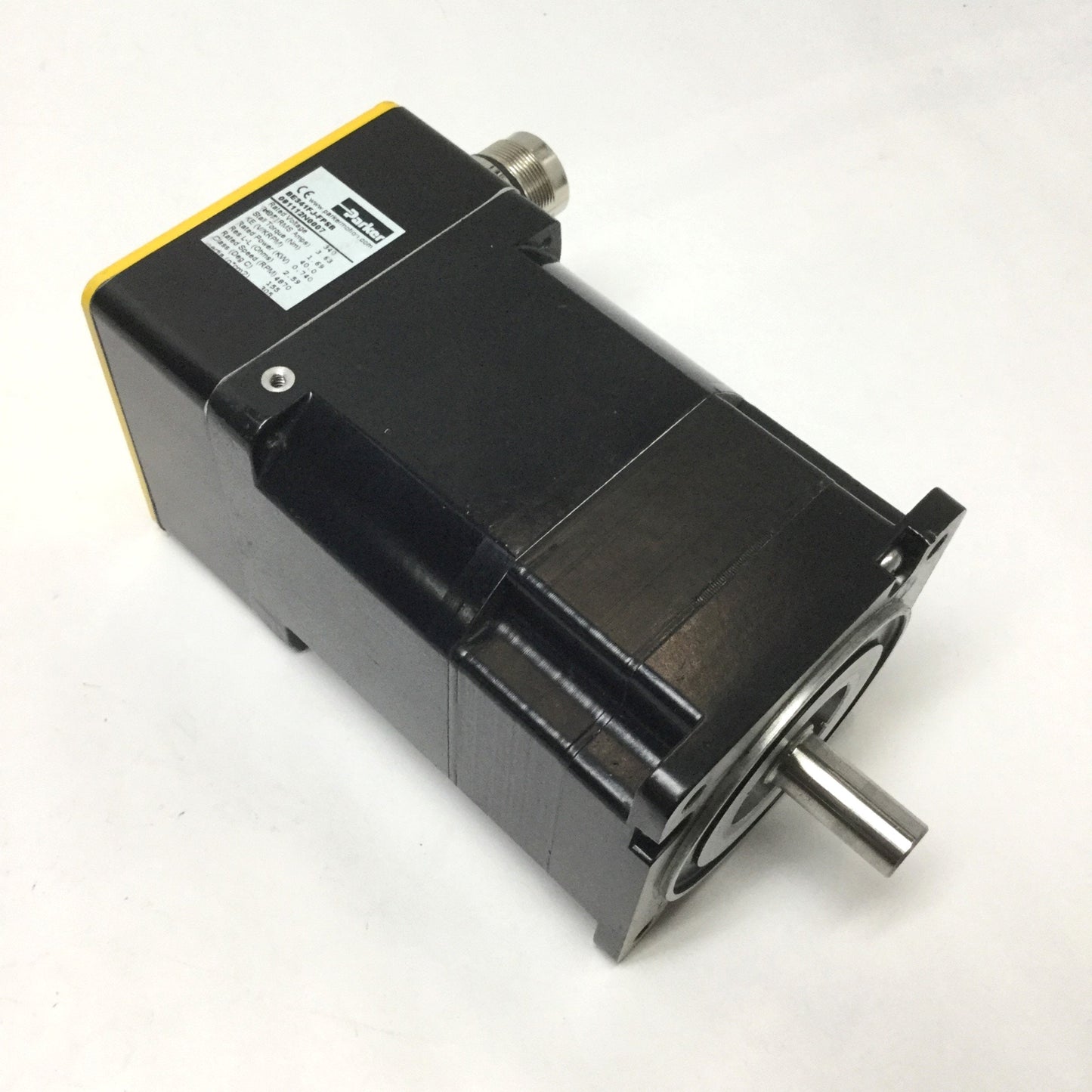 Used Parker BE341FJ-FPSB Brushless Servo Motor, 340VAC, 0.74kW, 14.9 In-lbs, NEMA 34