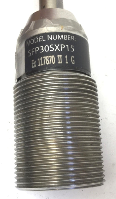 Used Banner SFP30SXP15 Pico-Guard Fiber Optic Safety Point, 30mm SS Barrel