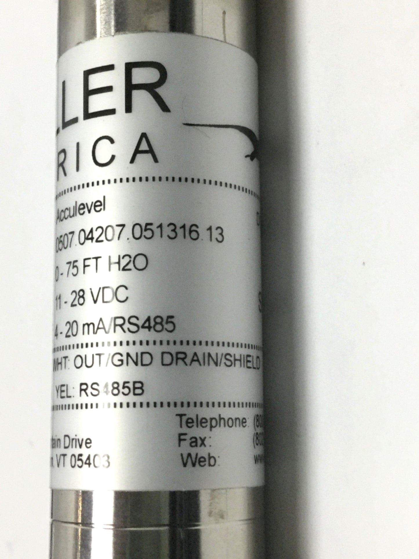 New Keller 0507.04207.051316.13 Submersible Level Sensor Transmitter 75ft H2O 4-20mA