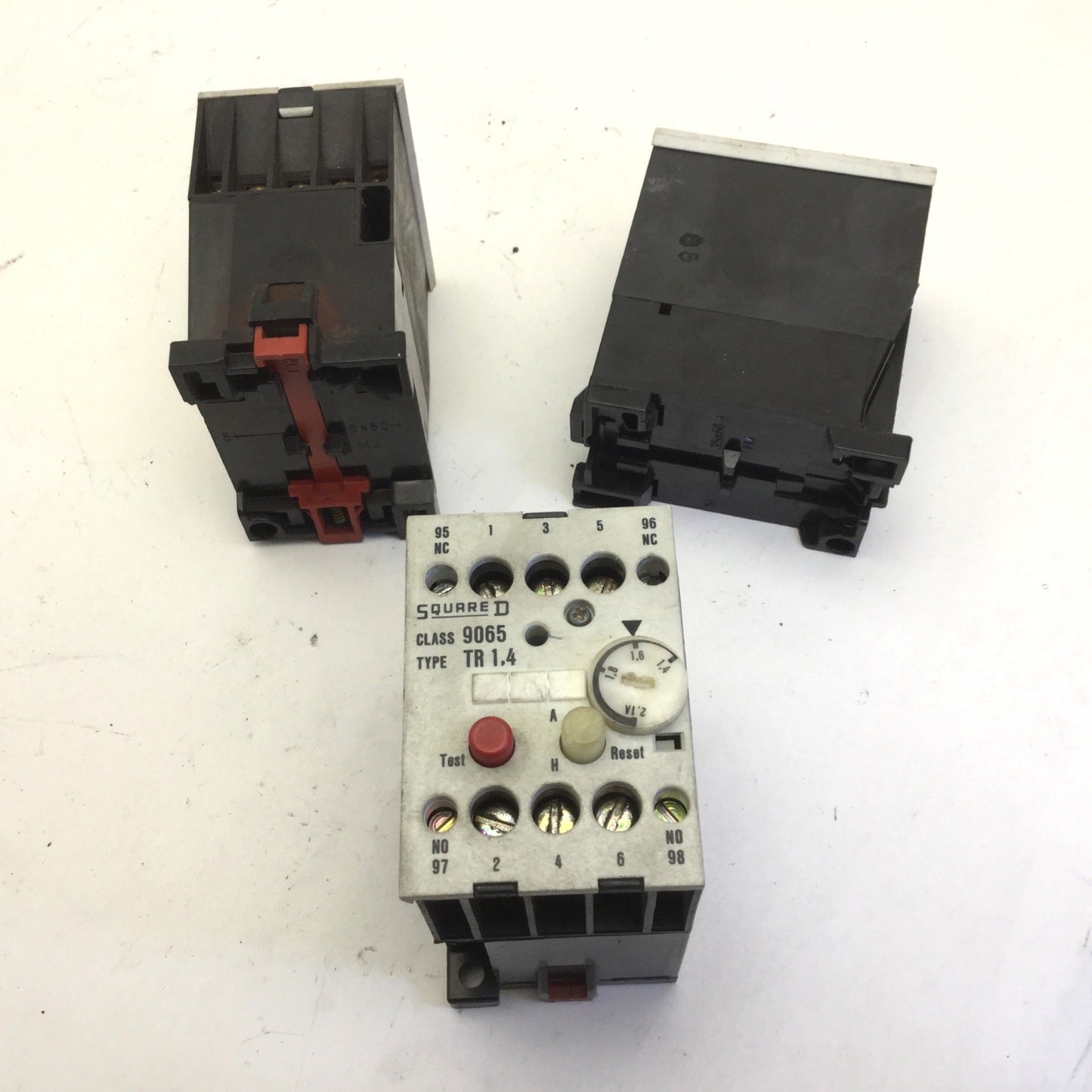 Used Lot of 3 Miscellaneous Square D Class 9065 Type TR1/TR1.4/TR0.4 Motor Starter