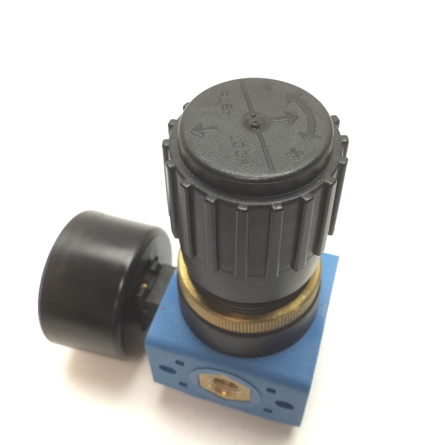Used Festo LR-1/8-S-B-NPT Pneumatic Regulator W/ 0-16Bar Gauge (0-230psi), 1/8" NPT