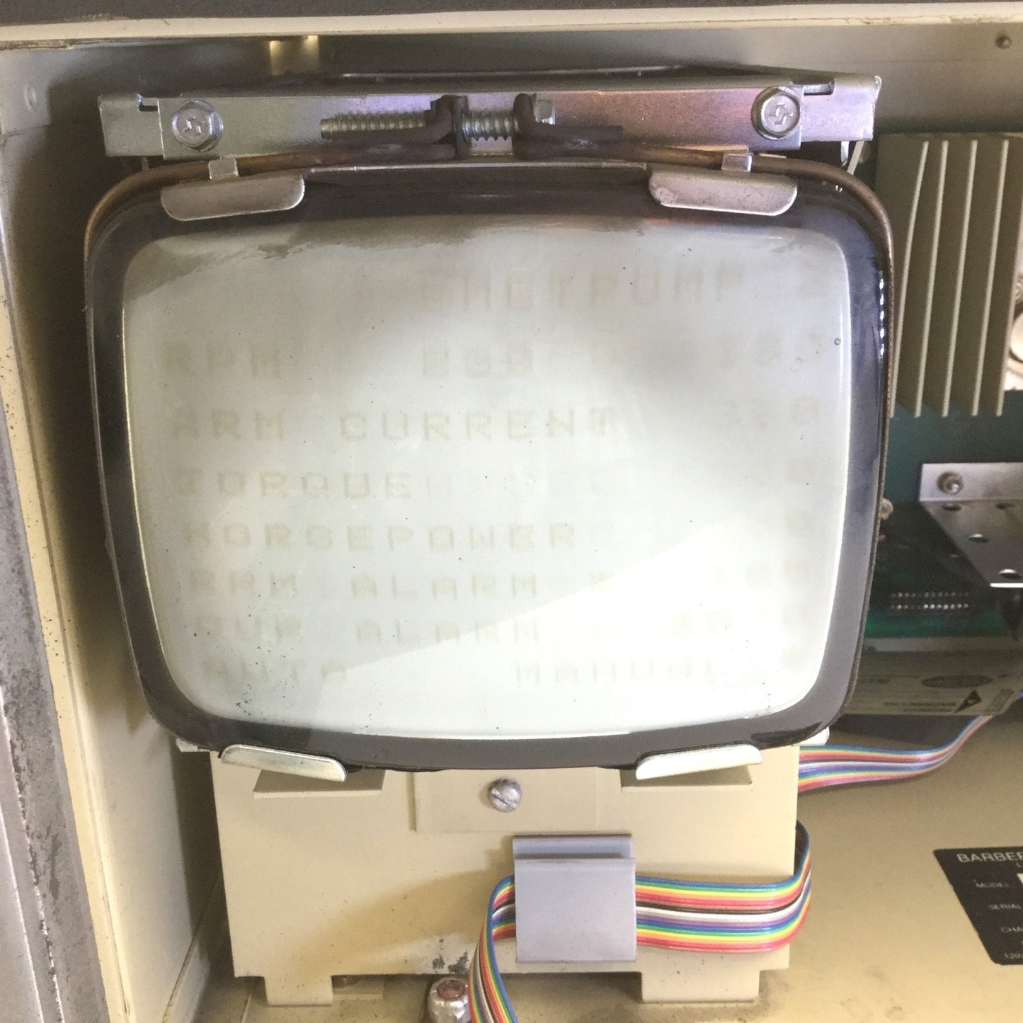 Used Barber Colman A11957 Maco VB Operator Interface Panel, 120V, 50/60Hz