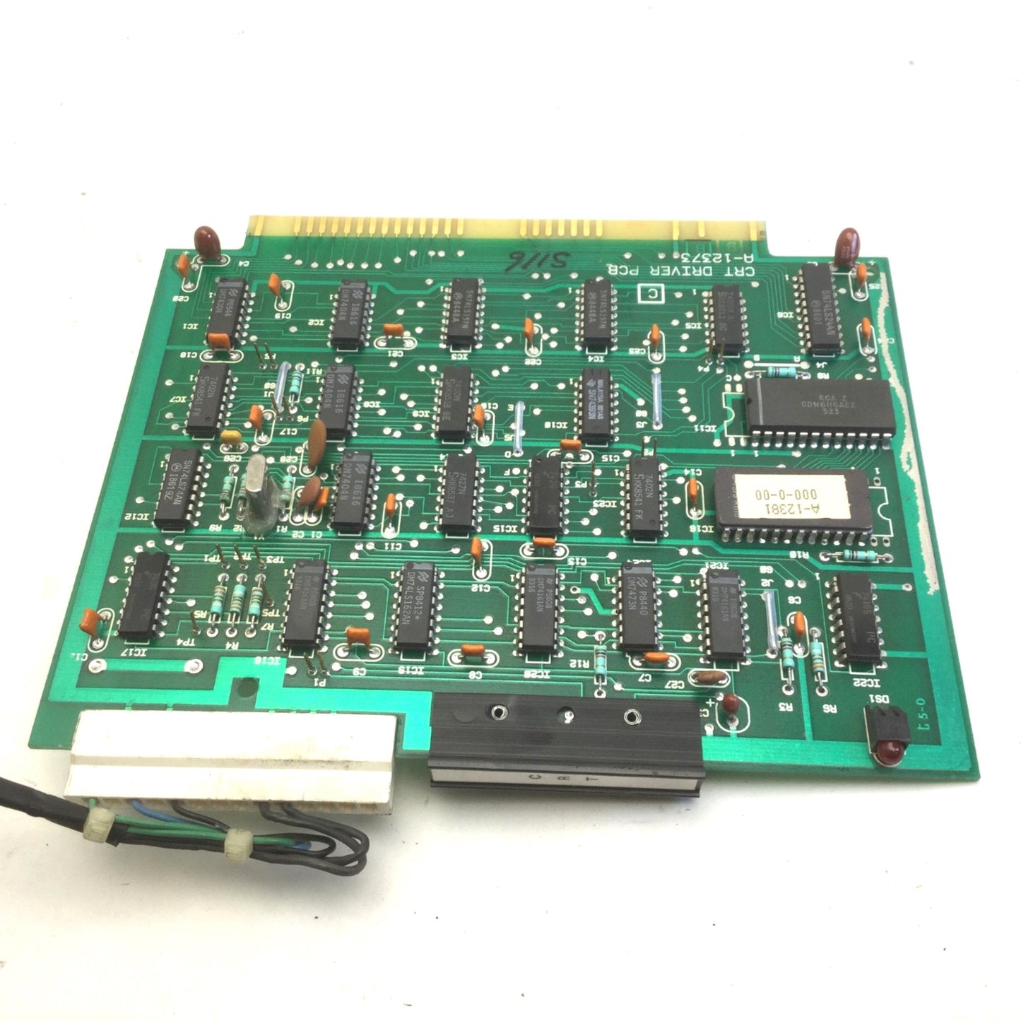 Used Barber Colman A-12373 CRT Driver PCB Board, A-12381 000-0-00, 33-1291