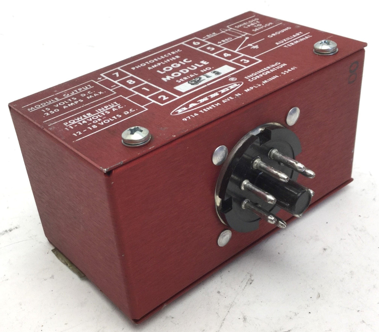 Used Banner B5-14 Photoelectric Amplifier Sensor Logic Plug Module, Out: 15VDC