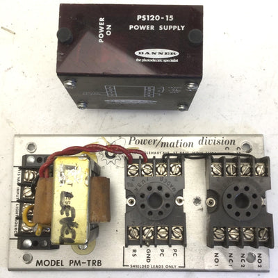 Used Power/Mation PM-TRB Base With Banner PS120-15 Sensor Power Supply, 115VAC