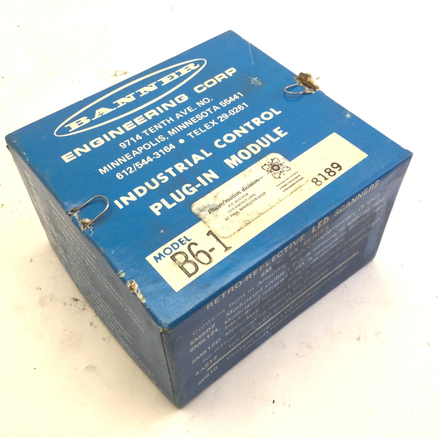 New Banner B6 Photoelectric Amplifier Logic Plug Module, Out: 15VDC, .25A Max