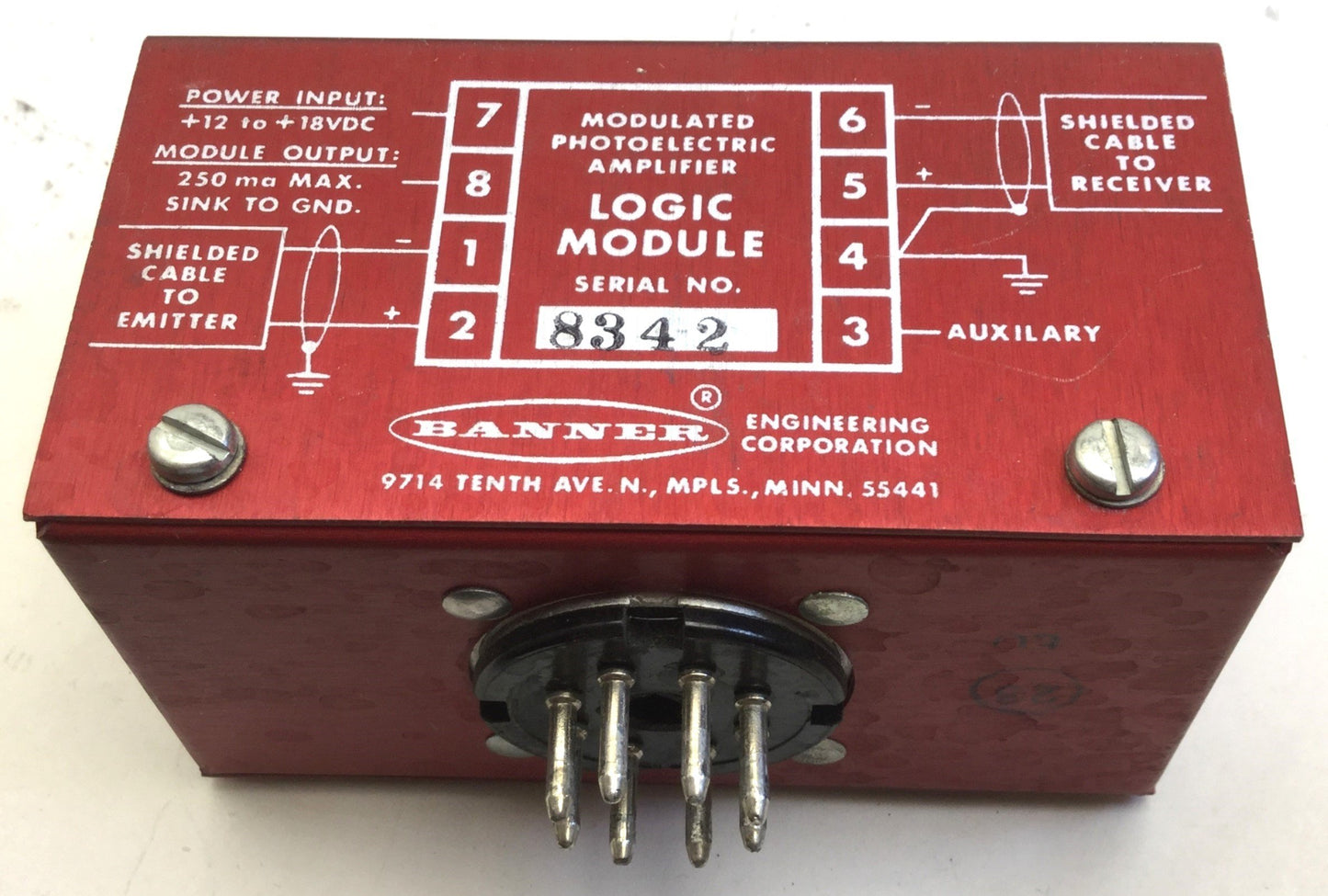 Used Lot of 5 Miscellaneous Banner Logic Modules, 8-Pin, See Pictures for Details