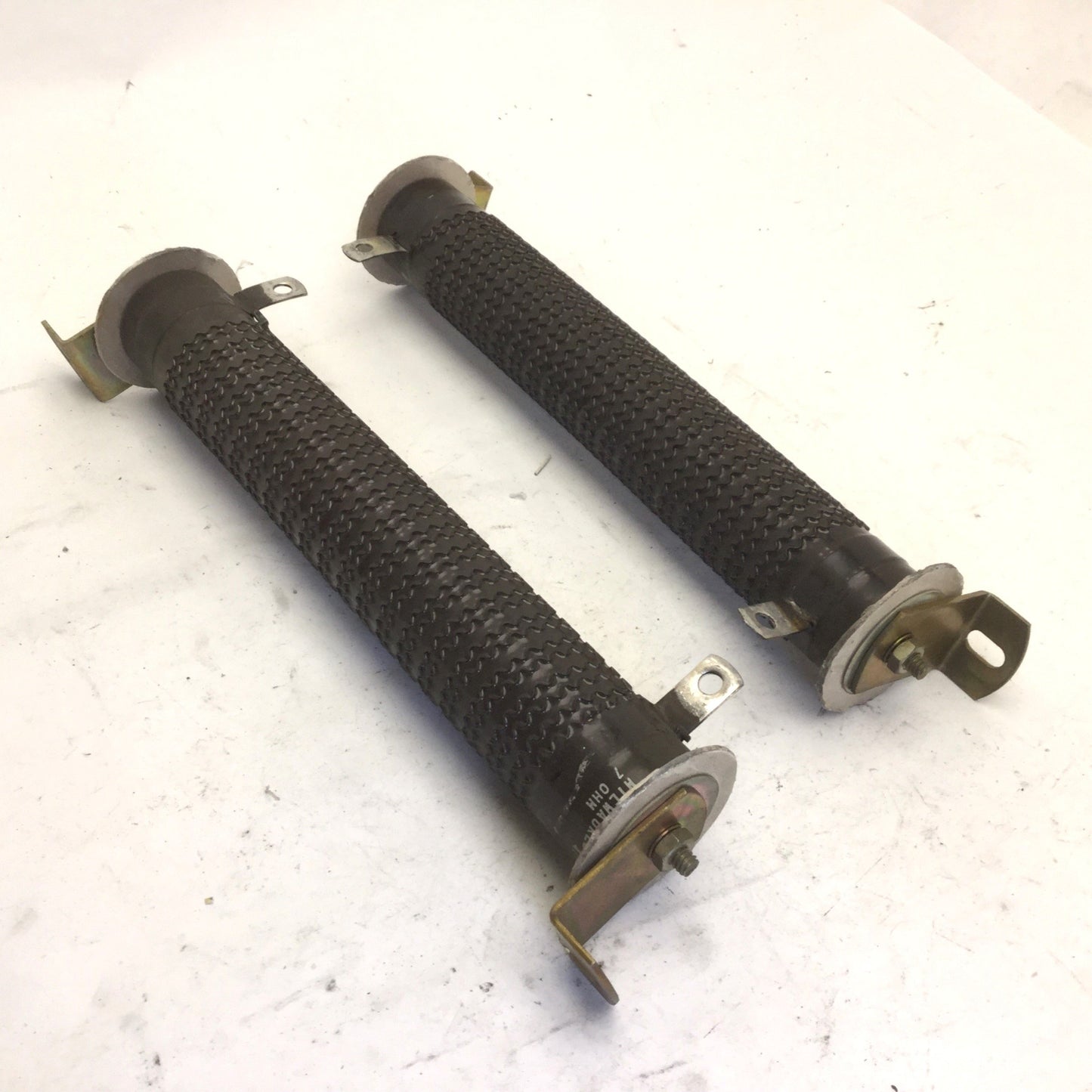 Used Lot of 2 Milwaukee 7 OHM 4/84 Ceramic Brake Resistors, Dimensions: 10.5" x 1.75"