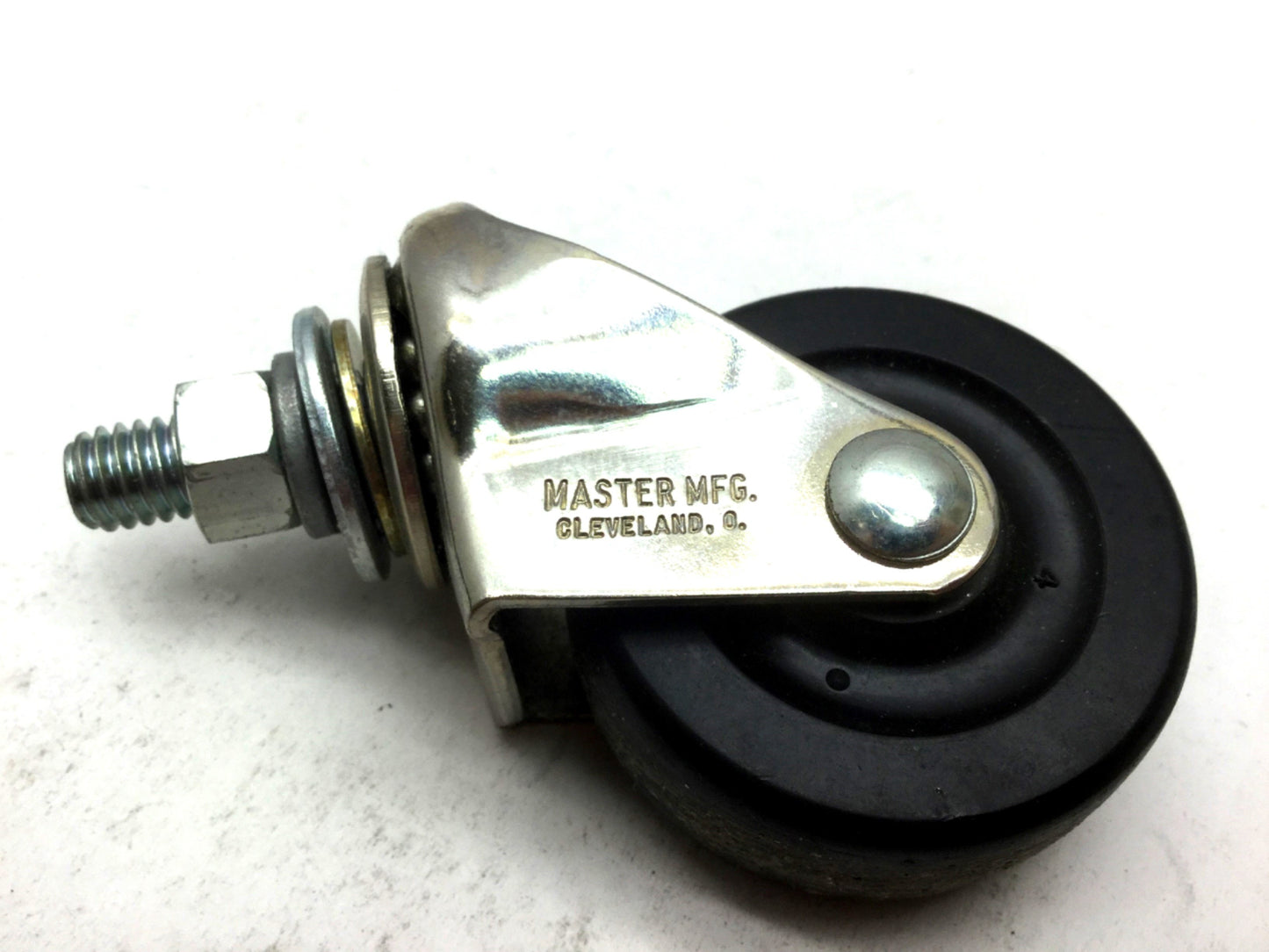 Used Lot of 5 Master MFG Replacement 2" Caster Wheels for Chair/Cart 75lb 3/8-16 Stem
