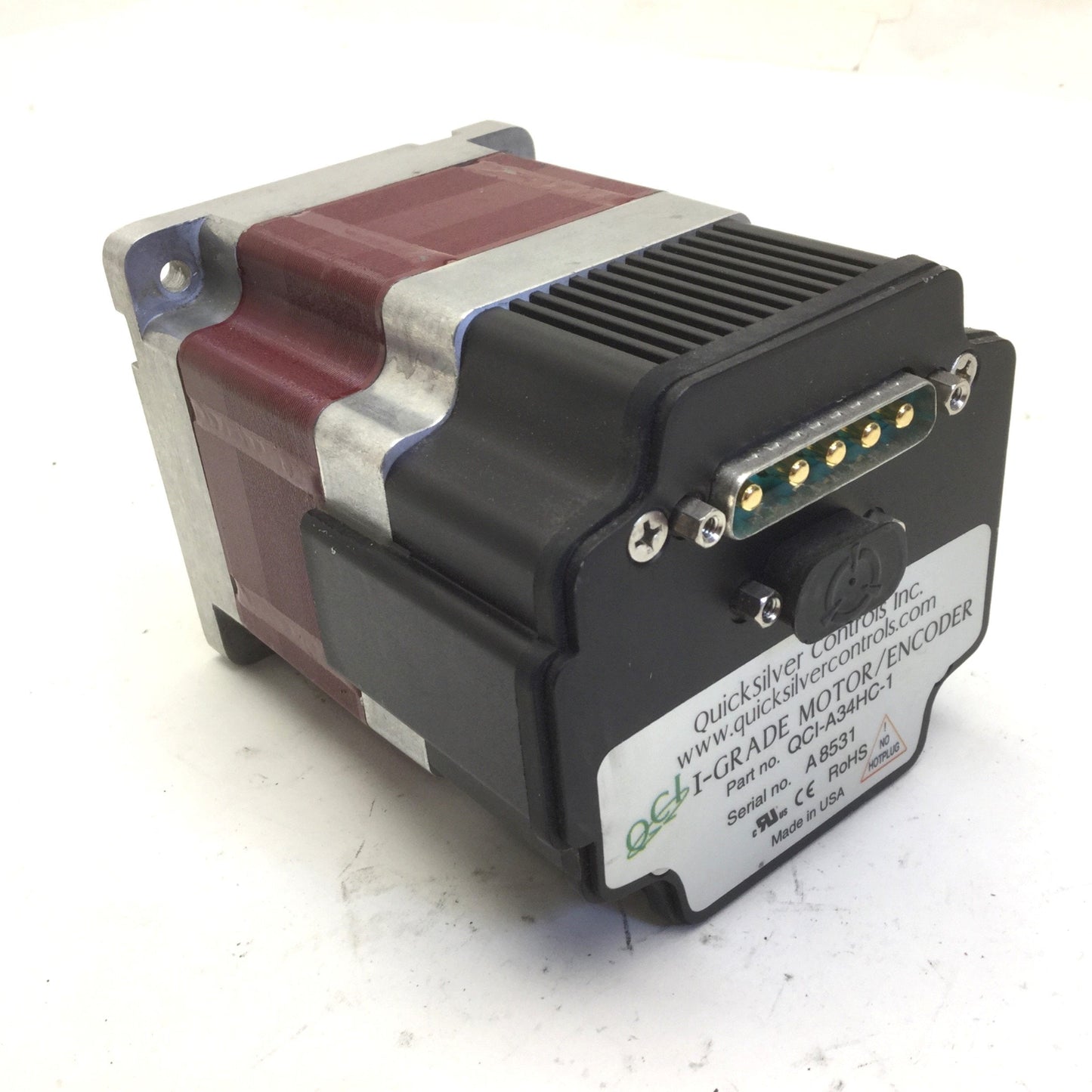 Used Quick Silver QCI-A34HC-1 Motor/Encoder, I-Grade, Nema 34, 13.7A, 675 oz-in