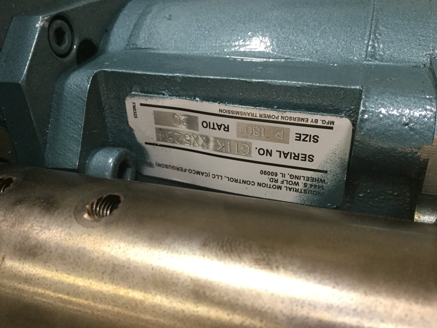 Used Camco 250PH20-330 Rotary Indexer, Motor & Worm Gear, 1/3 HP, 20:1, 90VDC