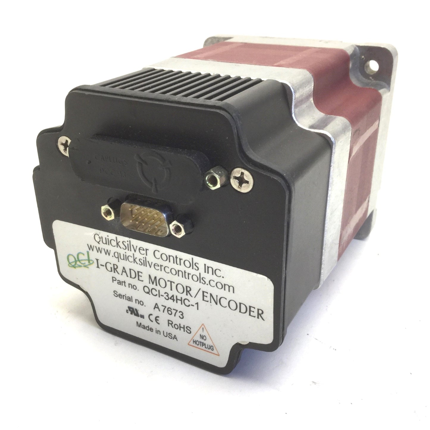 Used Quick Silver QCI-34HC-1 Motor/Encoder, I-Grade, Nema 34, 1/2" Diameter