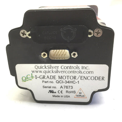 Used Quick Silver QCI-34HC-1 Motor/Encoder, I-Grade, Nema 34, 1/2" Diameter