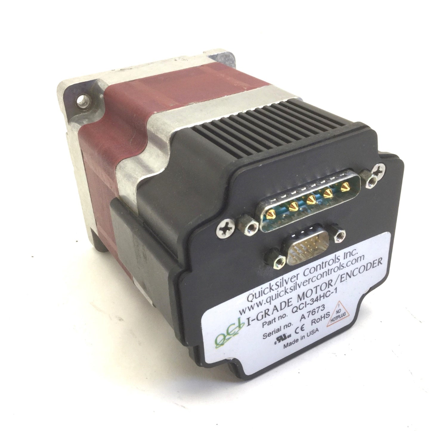 Used Quick Silver QCI-34HC-1 Motor/Encoder, I-Grade, Nema 34, 1/2" Diameter