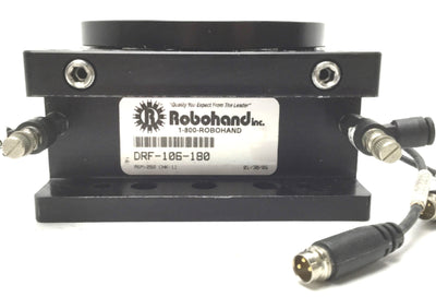 Used DE-STA-CO DRF-106-180 Pneumatic Rotary Actuator 180ø 86mm Table 40-100psi Black