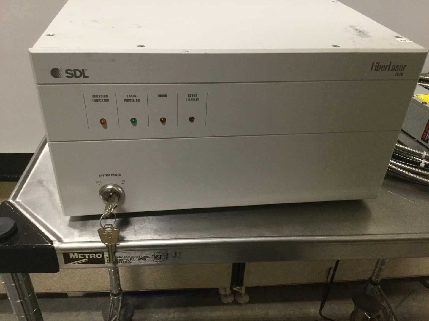 For Parts SDL FL20-4211-001 Fiber Diode Laser Infrared, 15W, Nominal Output: 1 æm