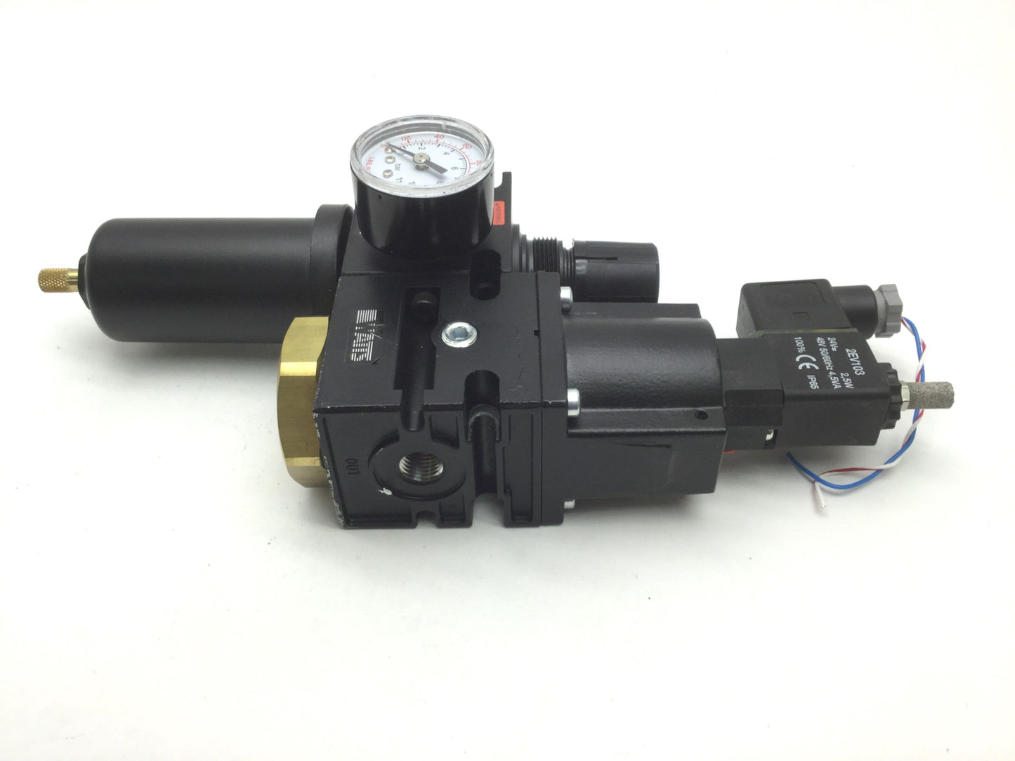 Used Parker Watts SS75-02M Soft Start Valve B75-02DJCG Pneumatic Filter Regulator 1/4