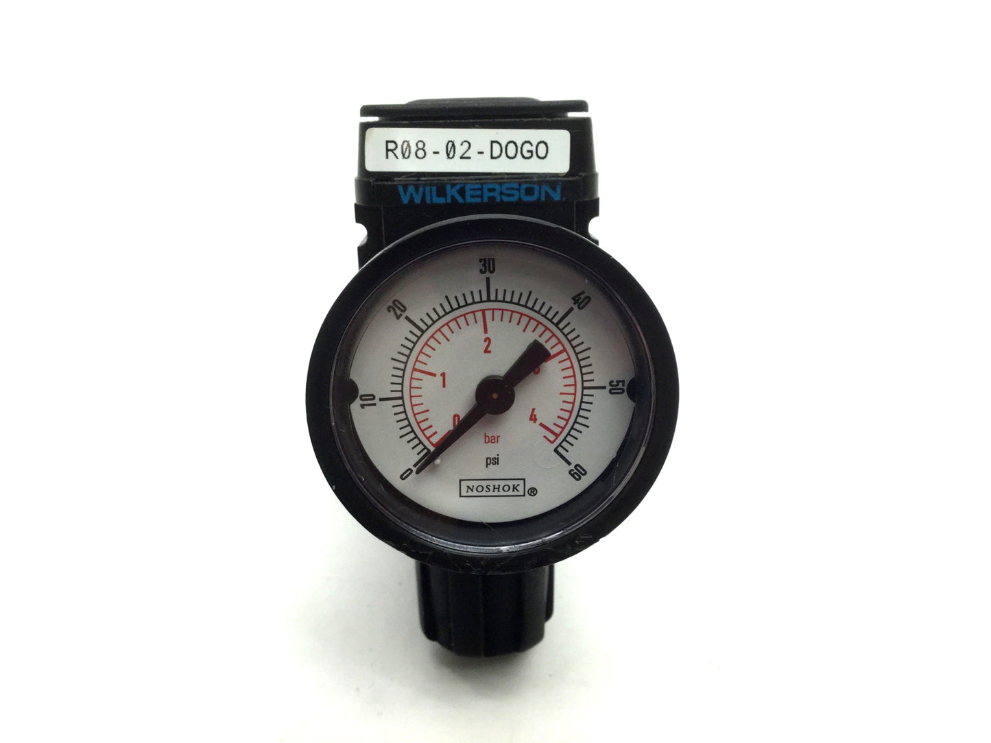 Used Wilkerson R08-02-D0G0B Pneumatic Regulator With Gauge 125PSI 1/4" NPT