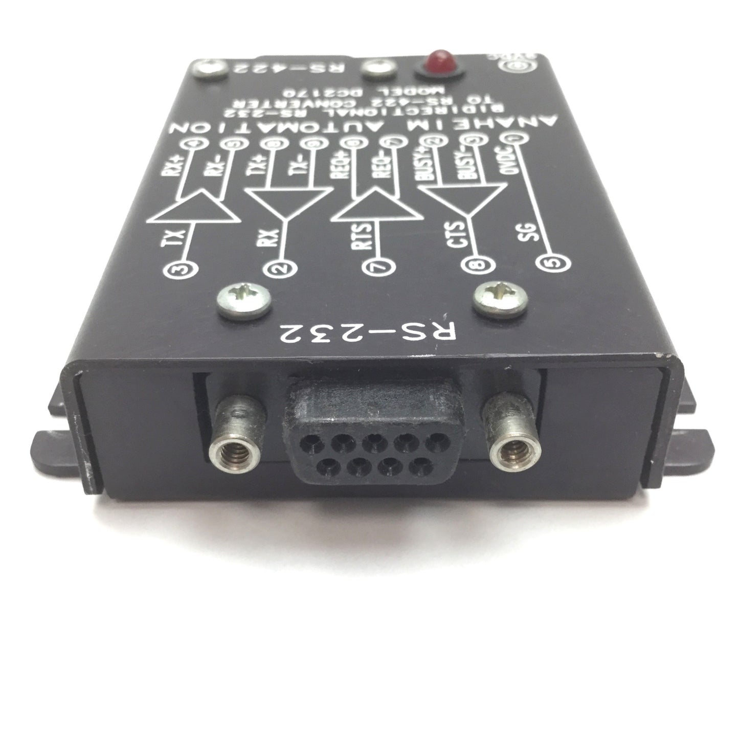 Used Anaheim DC2170 Bidirectional RS-232 to RS-422 Converter, With 120VAC-9VDC Supply