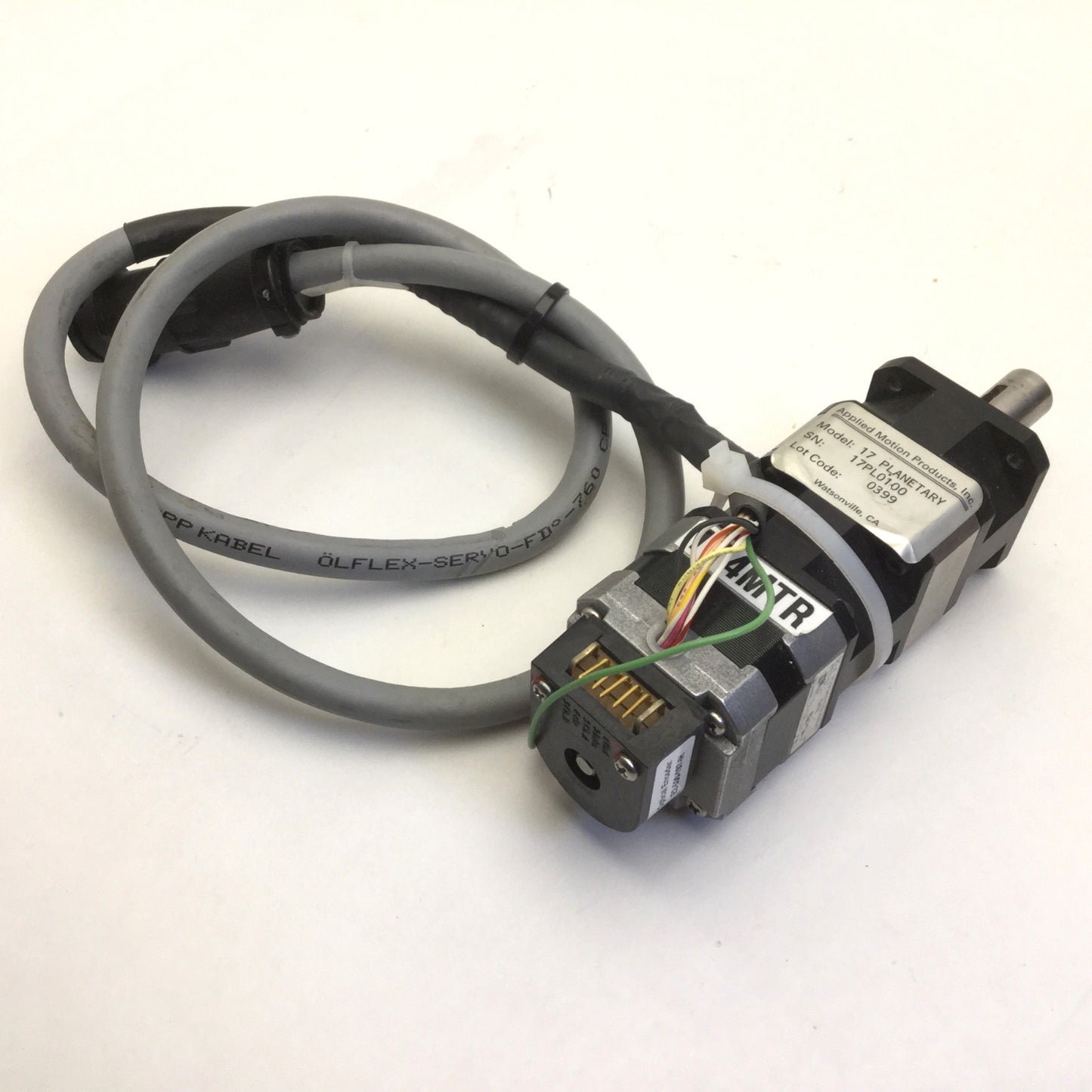 Used Applied Motion 17PL0100 Planetary Gearhead, E2-500-197-IH Encoder, HT17 Motor