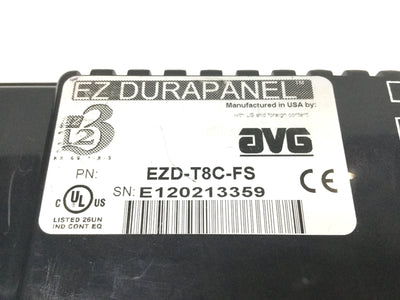 Used EZ Automation EZD-T8C-FS Durapanel 8" TFT Color Backlit Touchscreen HMI 24VDC