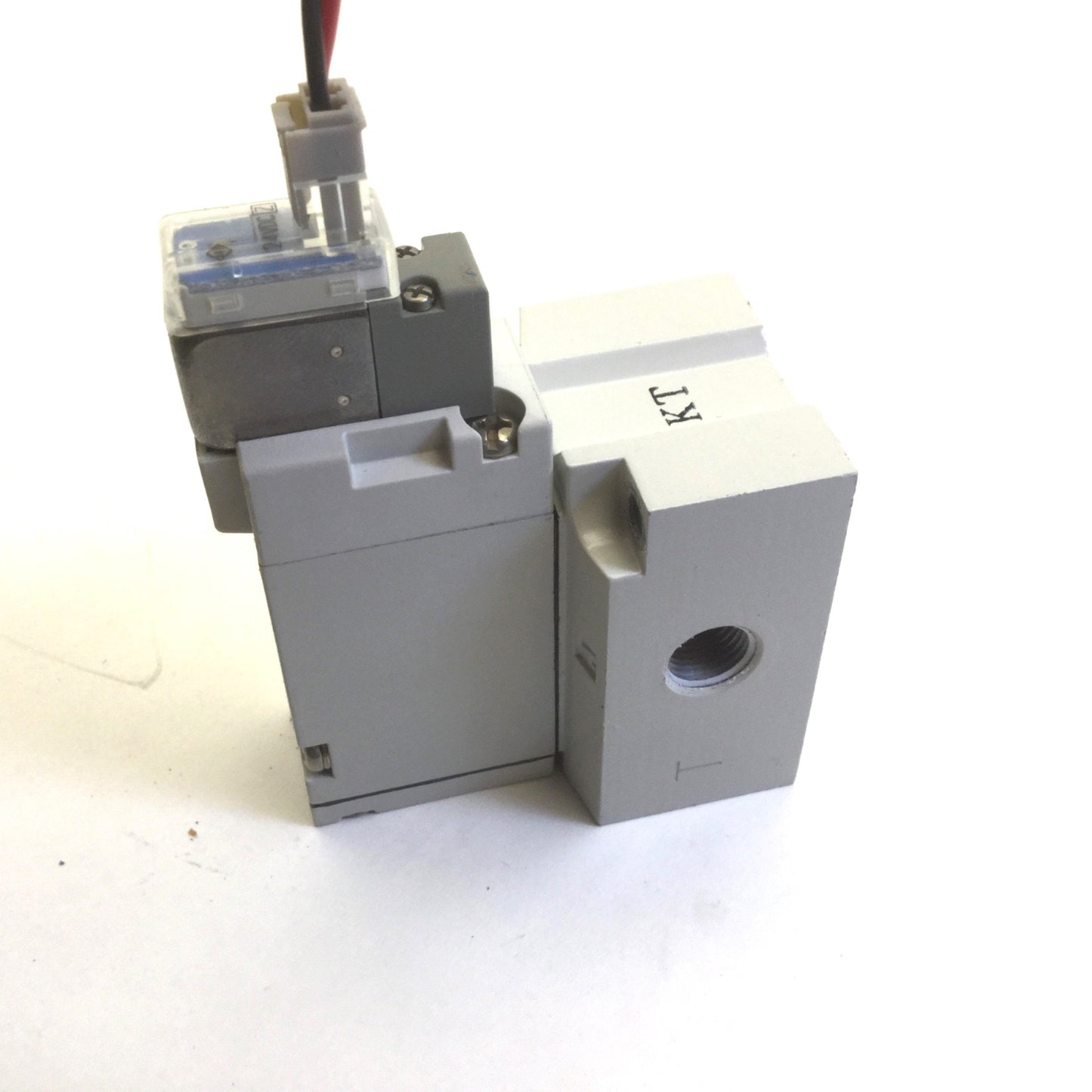 Used SMC SYJ714R-5LZ-01T Base Mounted Solenoid Valve, 3-Port, 1/8" NPT, With Manifold
