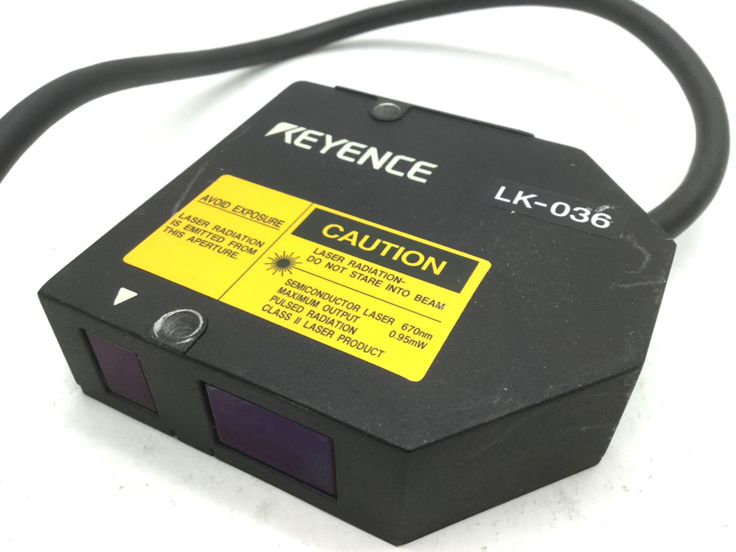 Used Keyence LK-036 Laser Displacement Sensor Head 670nm Range: ñ5mm, Out4-20mA