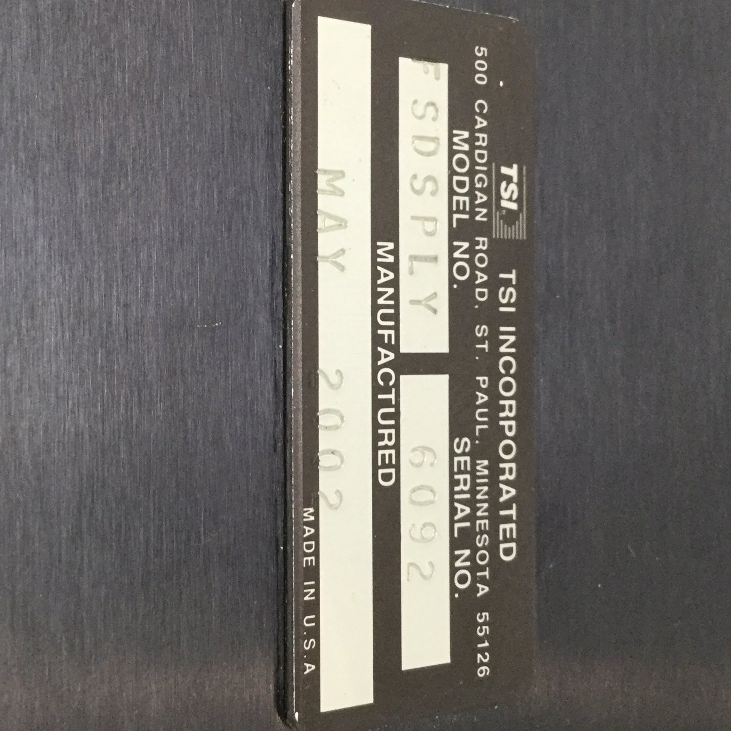 Used TSI Target Systems FSD2100 Laser Extrusion/Wire Flaw Detector Sentry Terminal