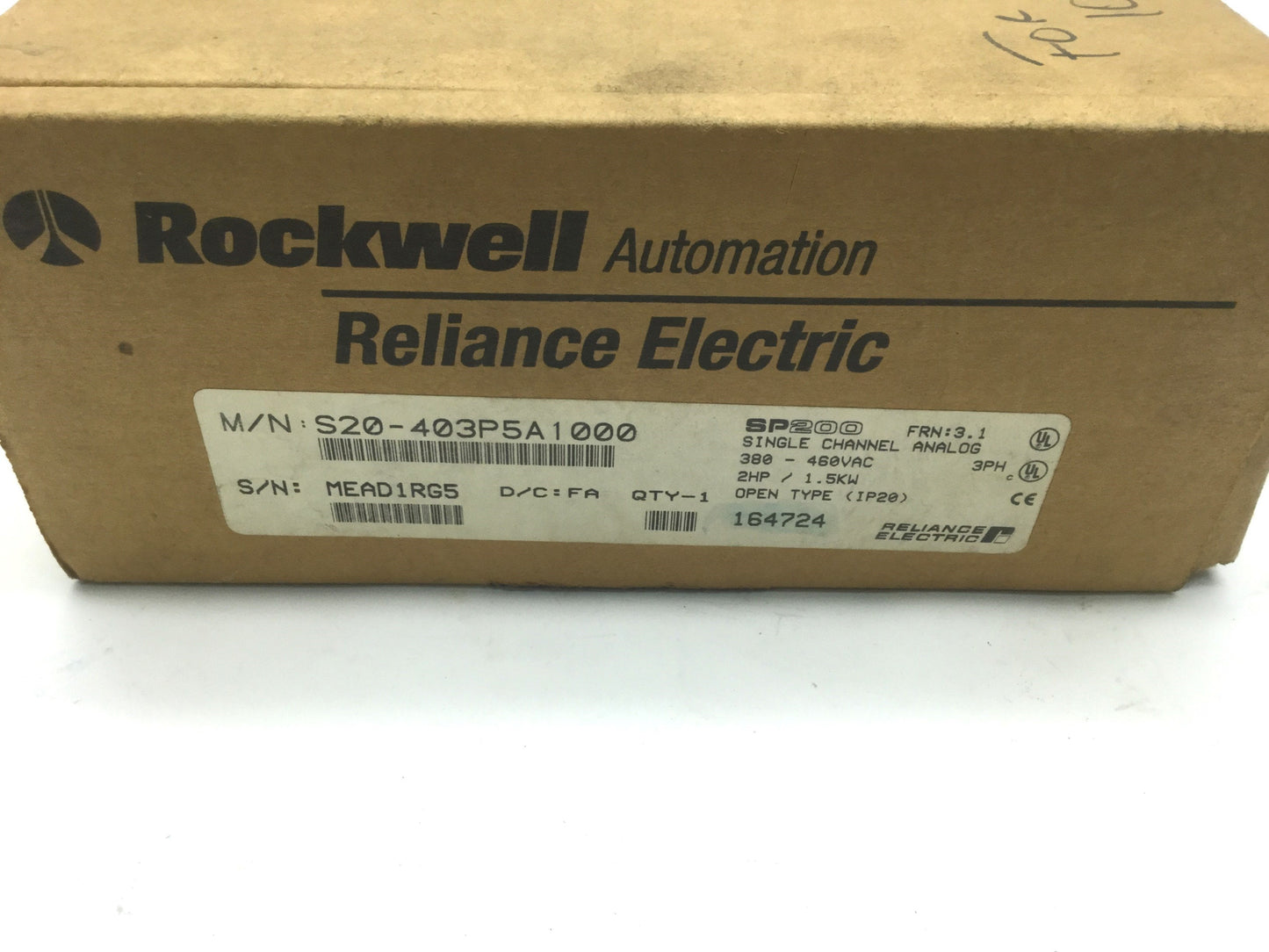 New Other Rockwell Reliance Electric S20-403P5A1000 SP200 AC Drive 380-460VAC 50/60Hz