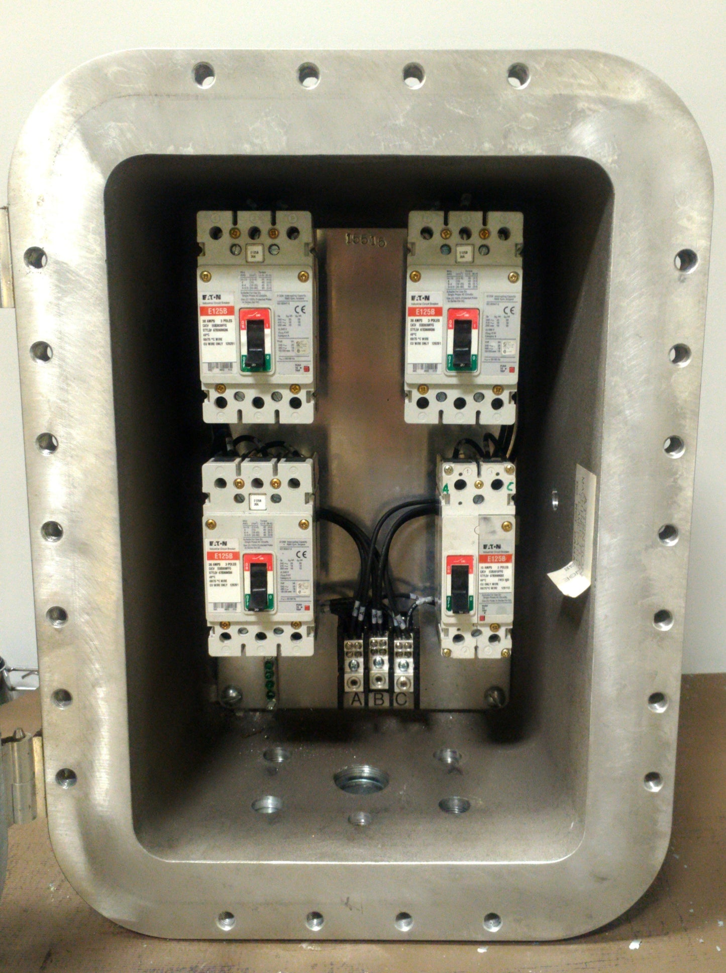 Used Killark EXB-12188 Explosion Proof Breaker Box 18x12x8" 3x 3-Pole 30A 2-Pole 15A