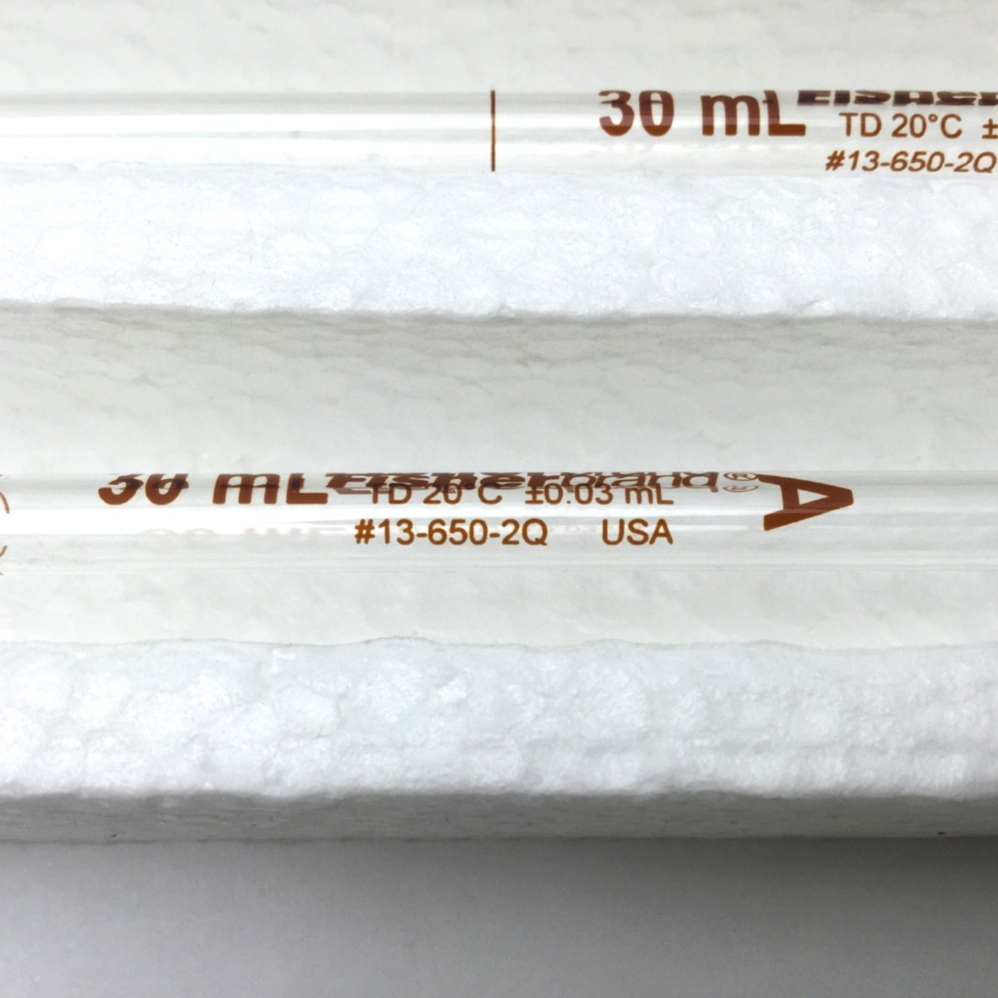 New Case Of 12 Fisher Brand 13-650-2Q Reusable Class A Volumetric Glass Pipets 30mL