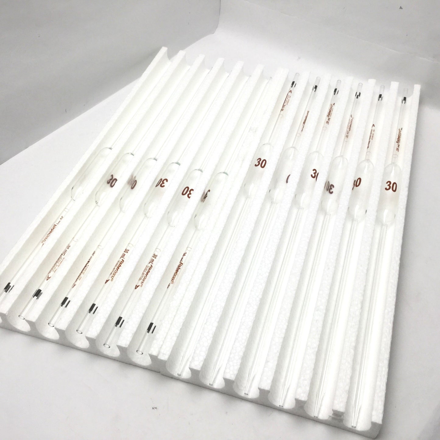 New Case Of 12 Fisher Brand 13-650-2Q Reusable Class A Volumetric Glass Pipets 30mL