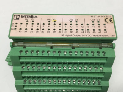 Used Phoenix Contact IB ST 24 DO32/2 InterBus Digital Output Module 32-Point, 24VDC