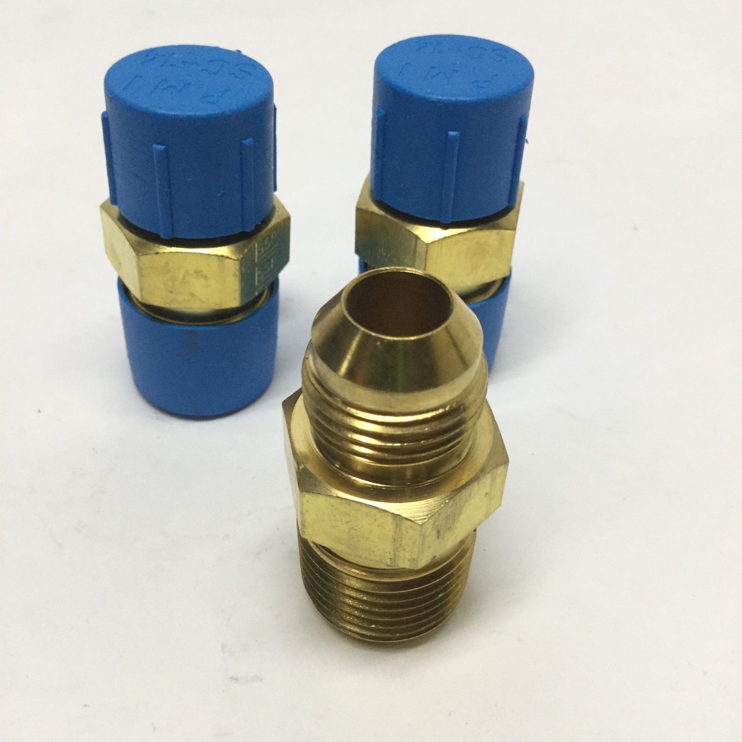New Lot of 3 SSP J8-8CB Brass Hydraulic Tube to Male Pipe Fittings 1/2" NPT x JIC -8