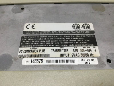 Used Cybex 500-094 PC Companion Plus Transmitter 9VAC, Audio/Keyboard/Mouse/Video