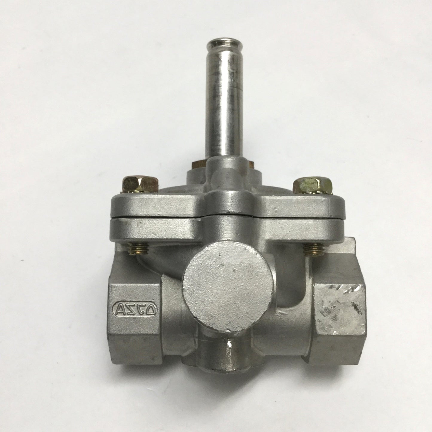 Used Asco Red Hat Solenoid Valve Body, Two-Way 1" NPT, Normally Open, Stainless Steel