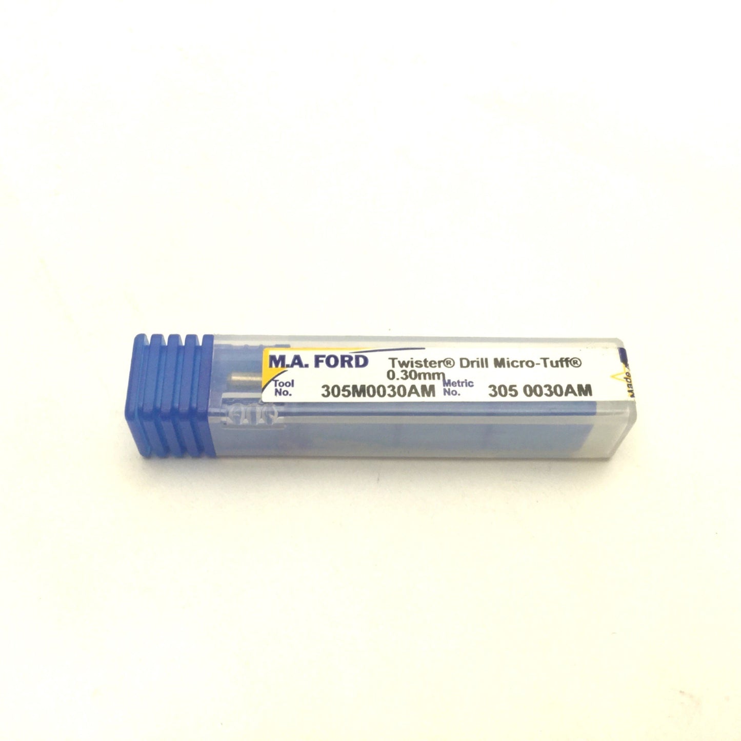 New M.A. Ford 305M0030AM Carbide Twist Drill, 0.3mm Diameter, 12° Helix, 3mm Shank