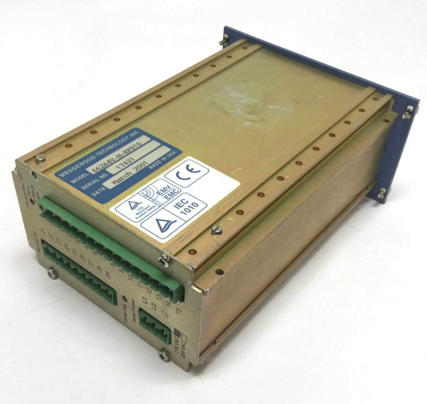 Used Wedgewood Technology 662A4V-N-KF010 Model 662 Bio-Station UV Analyzer Monitor