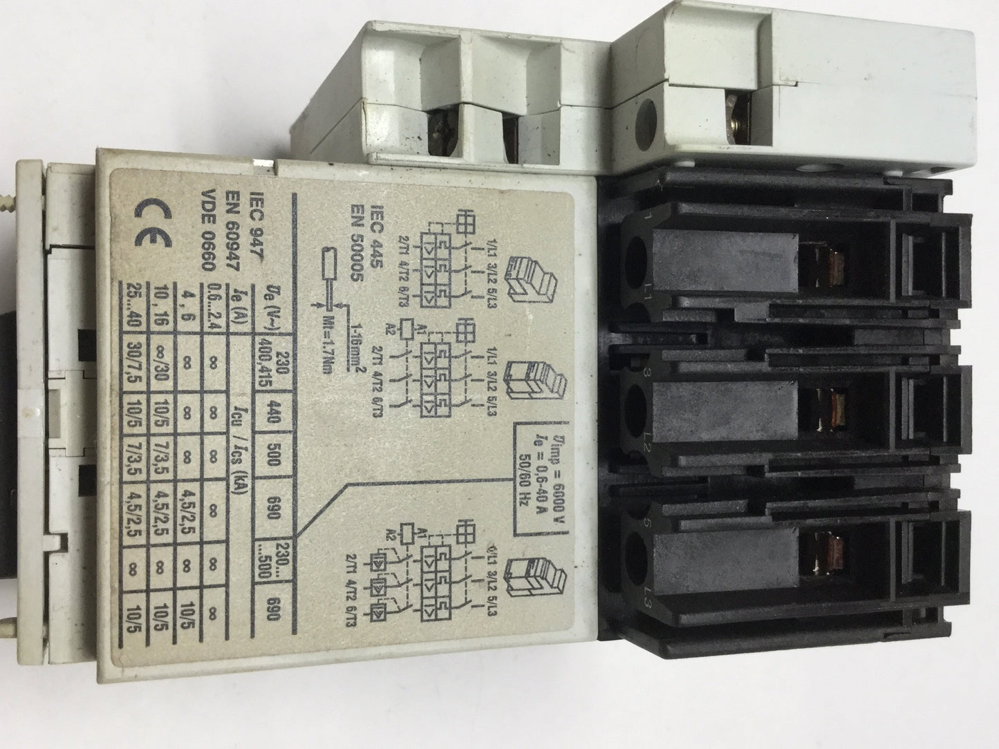 Used Moeller ZM-10-PKZ2 Adjustable Motor Protector, 3PH, 5HP, 6-10A /80-140A