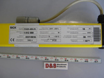Used Sick FGSS 450-23 Light Curtain Sender 450mm Detection, 18m Range, 24VDC