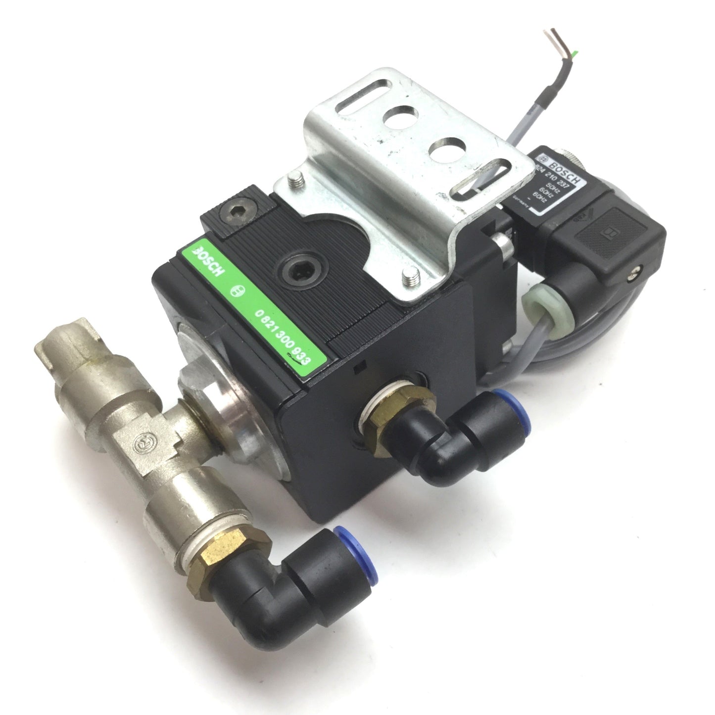 Used Bosch 0821300933 Pneumatic Dump Valve, Ports: 1/2" NPT, Voltage: 110VAC 115VAC