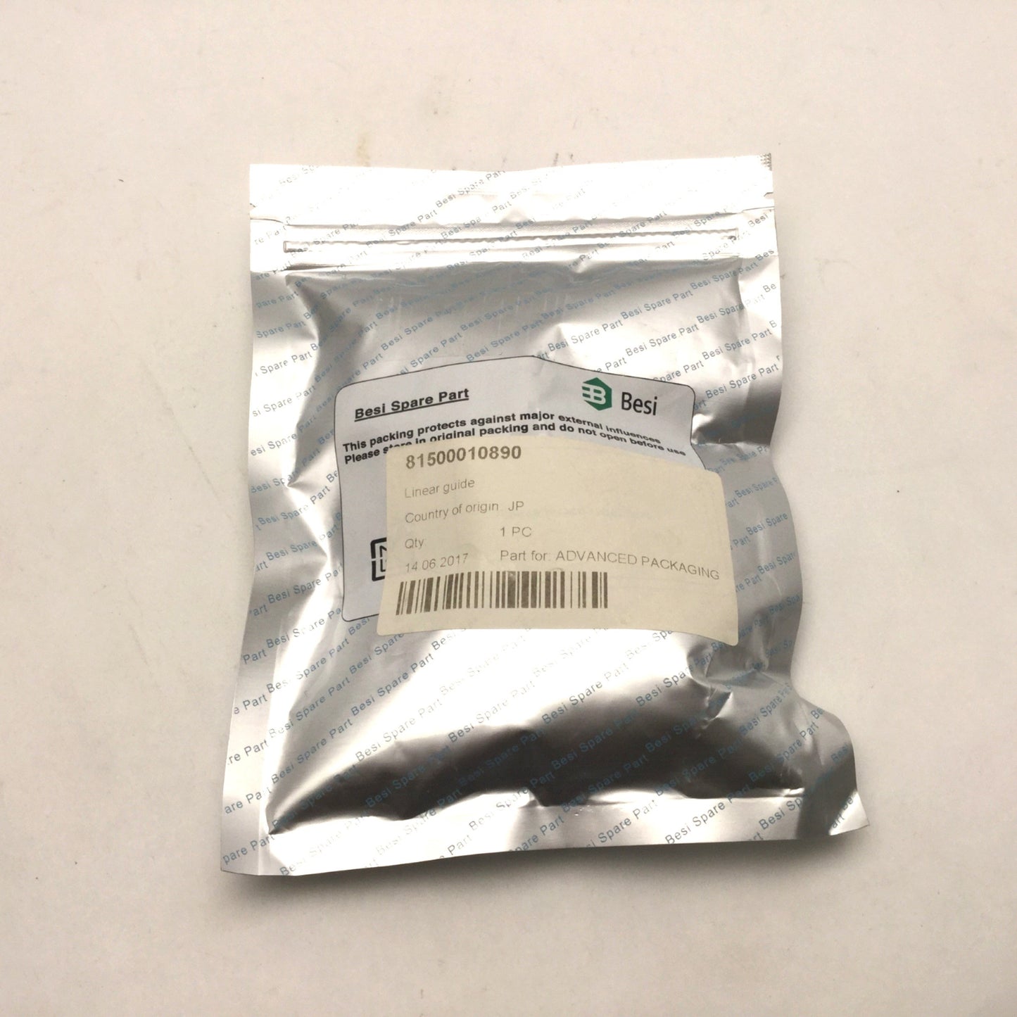 New Besi Genuine Spare Part # 81500010890 Linear Guide