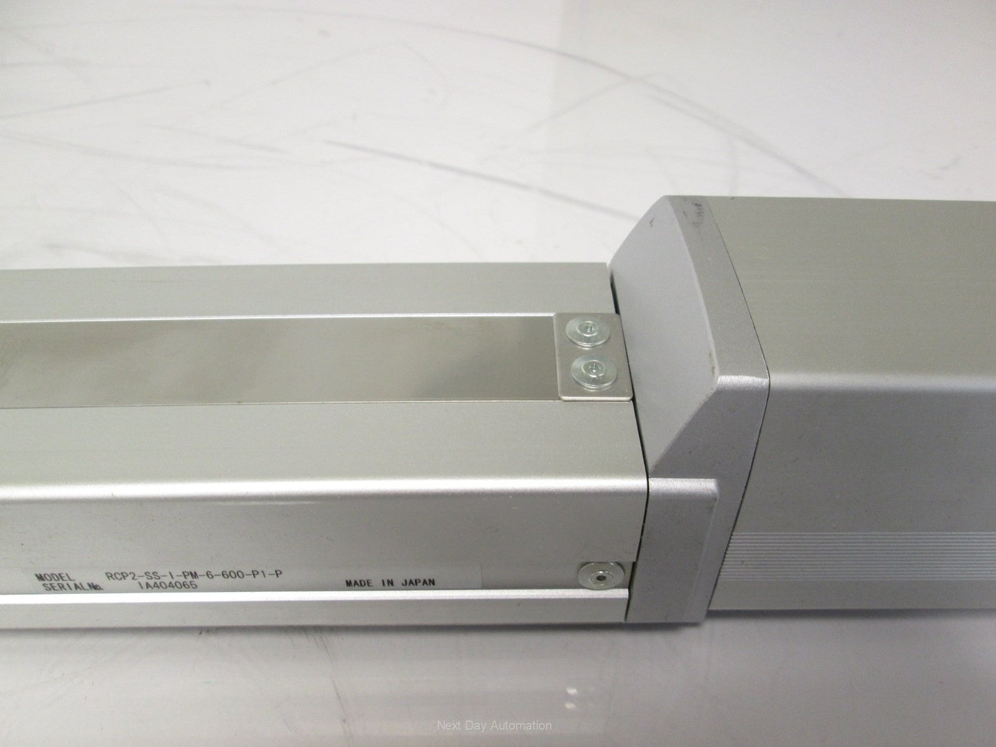 Used IAI RCP2-SS-I-PM-6-600-P1-P Slider w/ Iron Base 600mm Stroke 6mm Lead 10mm Screw