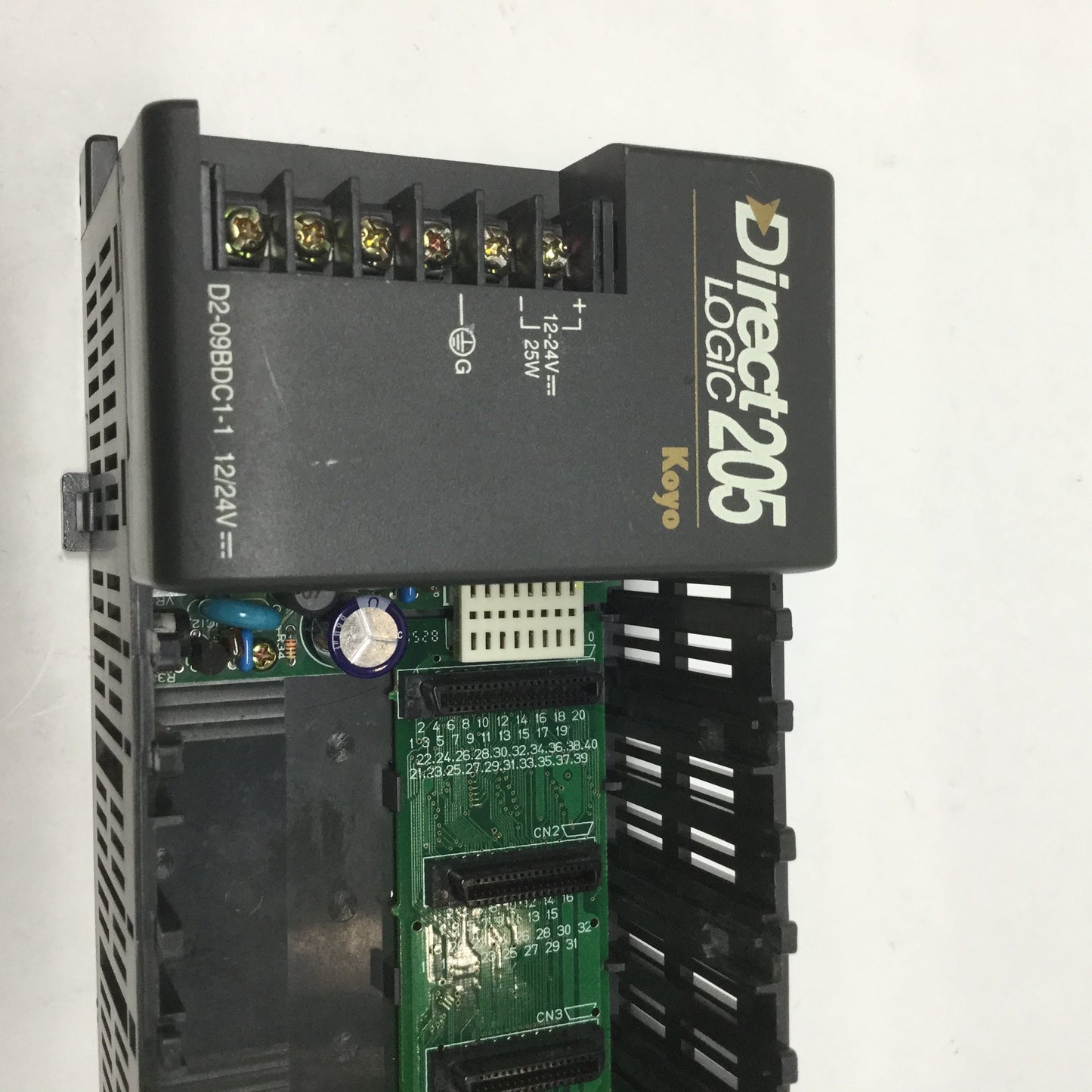 Used AutomationDirect D2-09BDC1-1 DL205 Rack Chassis 9-Slot PLC I/O Base 12/24VDC