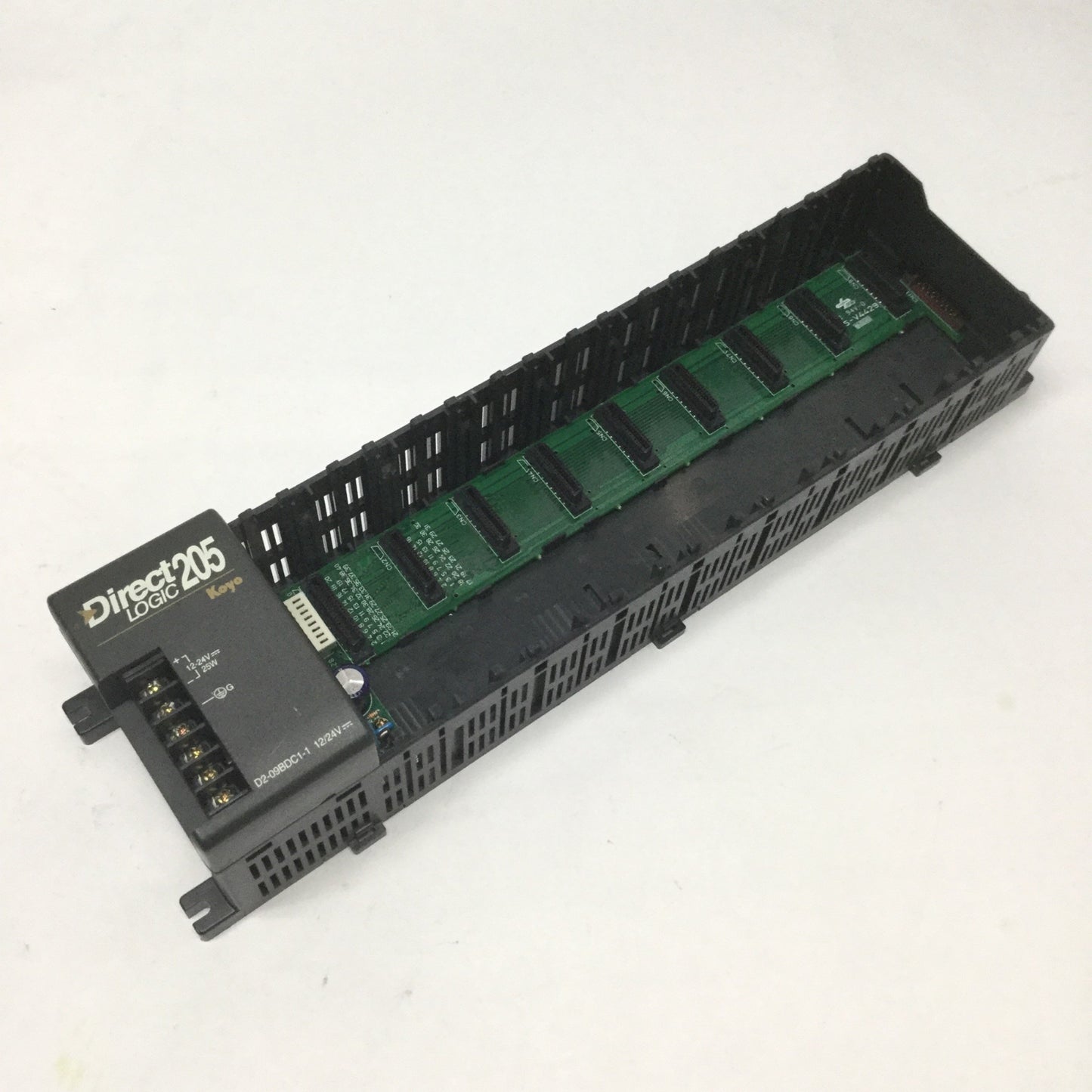Used AutomationDirect D2-09BDC1-1 DL205 Rack Chassis 9-Slot PLC I/O Base 12/24VDC